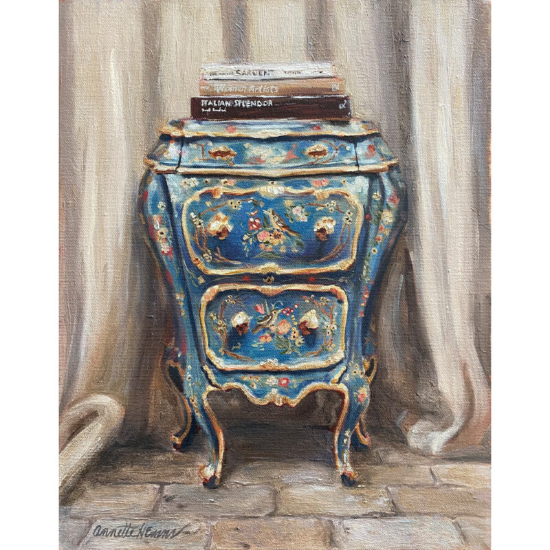 Blue Bombé Commode - NFS
